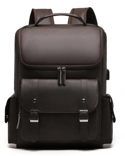 Vintage Lederrucksack mit Gürtelschnalle – Dein Reisebegleiter