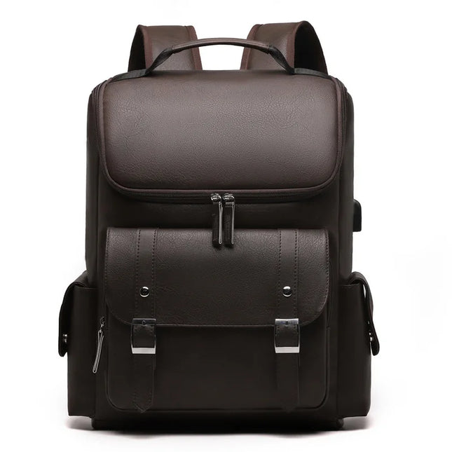 Vintage Lederrucksack mit Gürtelschnalle – Dein Reisebegleiter
