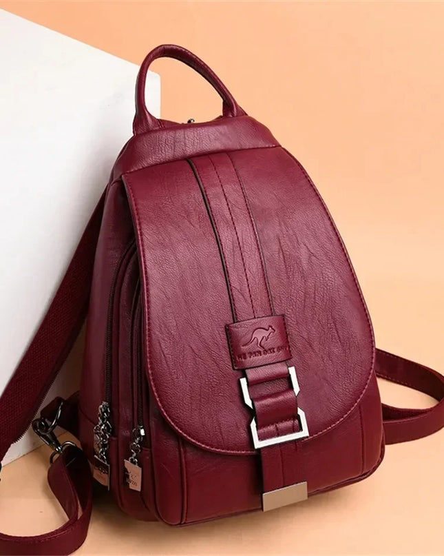 Vintage Lederrucksack Damen – Multifunktional für Schule & Reise