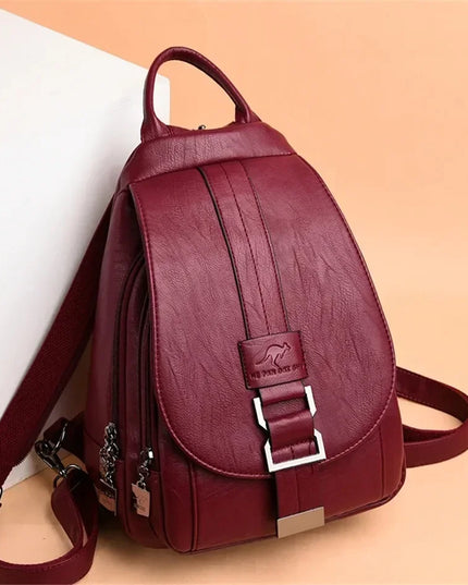 Vintage Lederrucksack Damen – Vielseitiger Rucksack für Schule & Reise