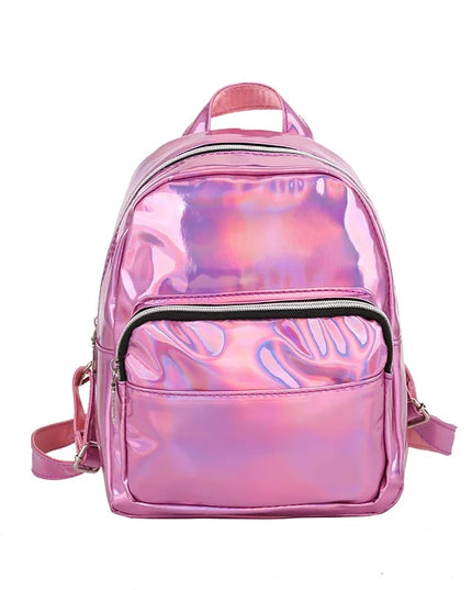 Holographischer Laser Rucksack in Leder-Optik – Stylisch & Wasserdicht