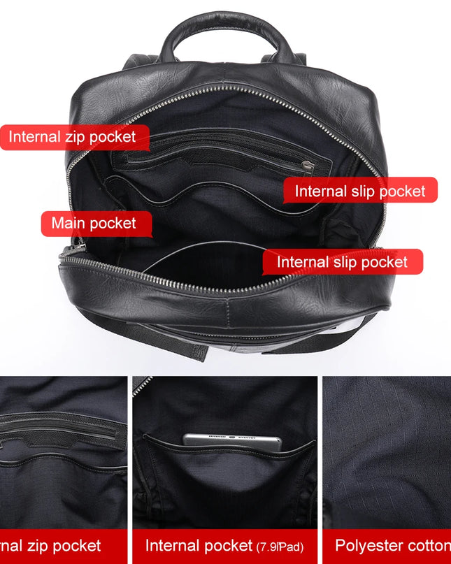 WESTAL Leder Rucksack für Herren | Laptop & Business 14 Zoll