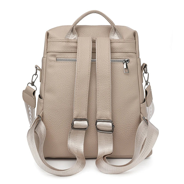 Eleganter Leder Rucksack für Damen – Wandelbar & Wasserabweisend