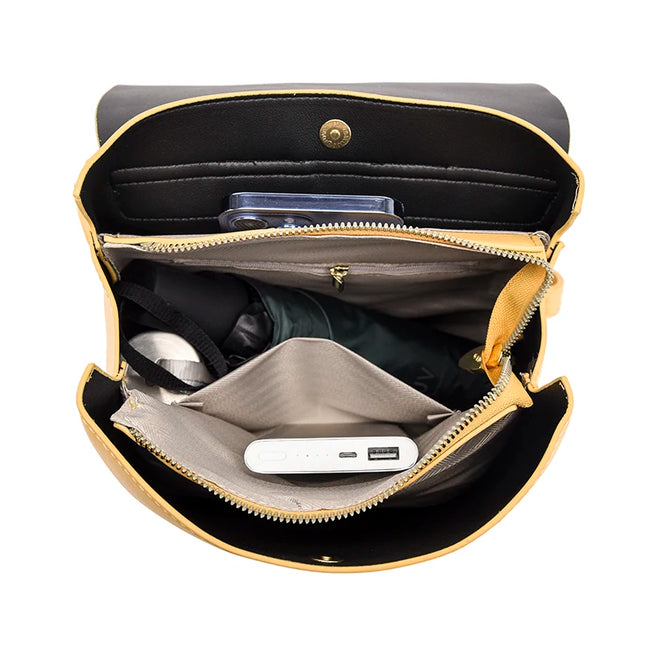 Eleganter Leder Rucksack für Damen – Groß, stilvoll & praktisch
