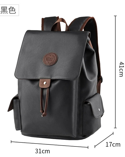 Vintage Leder Rucksack Herren – 15.6 Zoll Laptop-Daypack für Reise & Uni