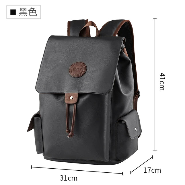 Vintage Leder Rucksack Herren – 15.6 Zoll Laptop-Daypack für Reise & Uni
