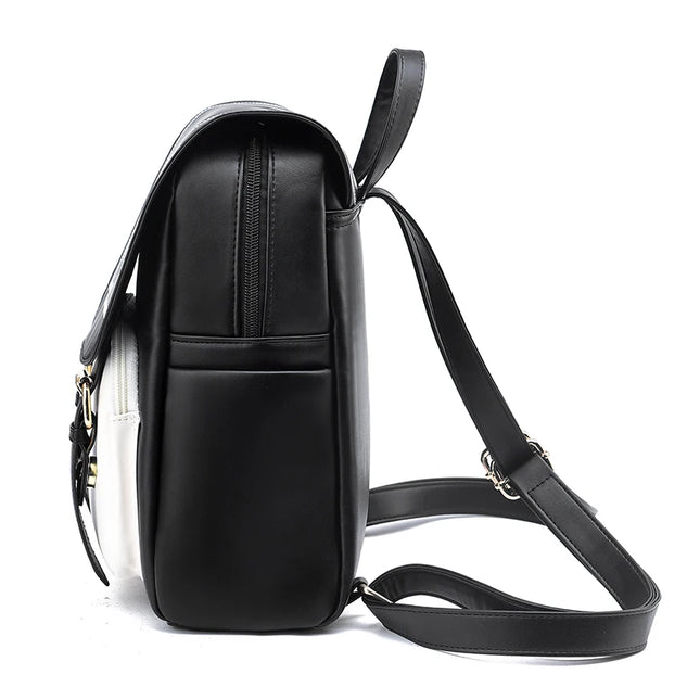 Lässiger Lederrucksack-Stil mit Reißverschluss für Schule & Alltag