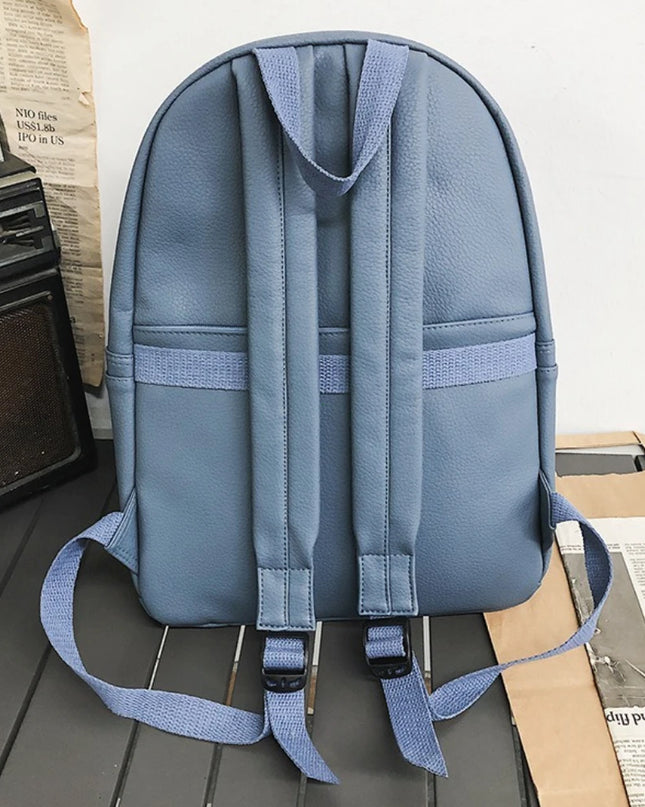 Stilvoller Leder-Look Rucksack für Damen und Mädchen