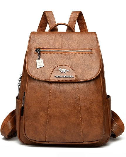 Damen Lederrucksack Vintage-Stil – Weich, 5 Farben für Alltag & Reise