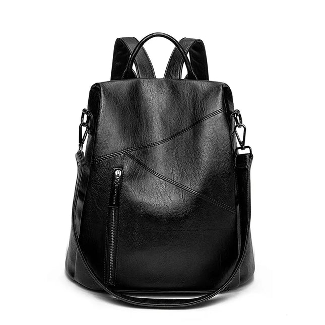 Patchwork Leder Rucksack für Damen – Kalbsleder & Diebstahlschutz
