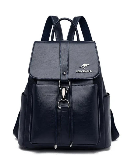 Weicher Leder Rucksack für Damen – Casual & praktisch für Alltag & Schule