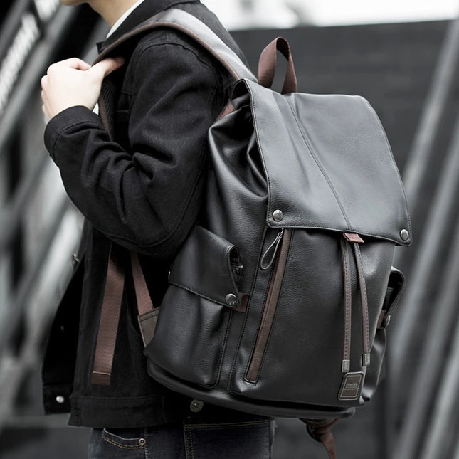 Leder Rucksack Herren Vintage – Wasserdichter Daypack 15.6" Laptop