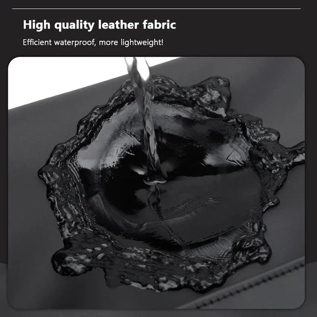 Schwarzer Leder Rucksack für Herren & Teenager | Laptop-Fach