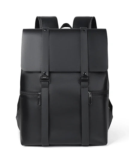 Schwarzer Lederrucksack für Herren | Laptop & Reise Begleiter