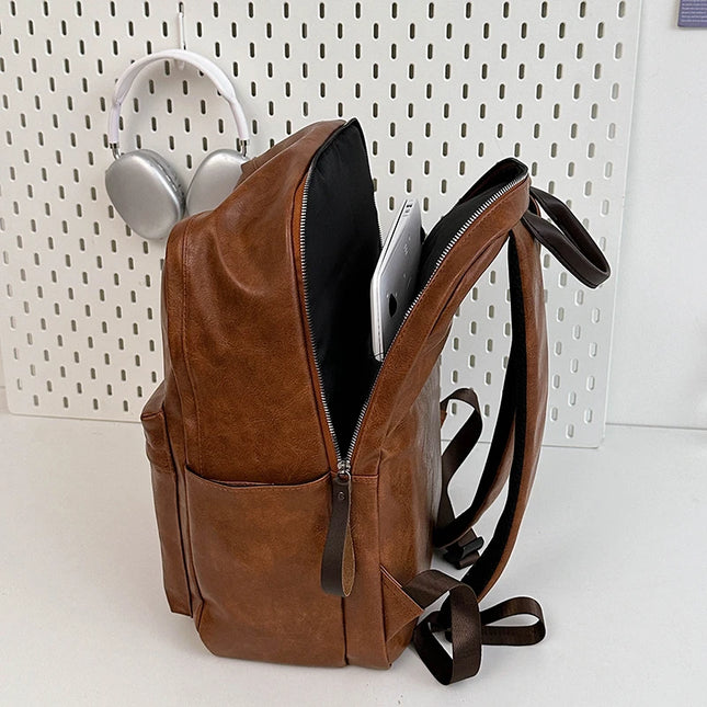 Vielseitiger Leder Rucksack für Damen & Herren – Laptop & Reisen