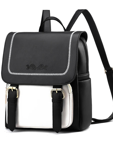 Moderner Lederrucksack für Uni & Alltag – Praktisch & Zweifarbig