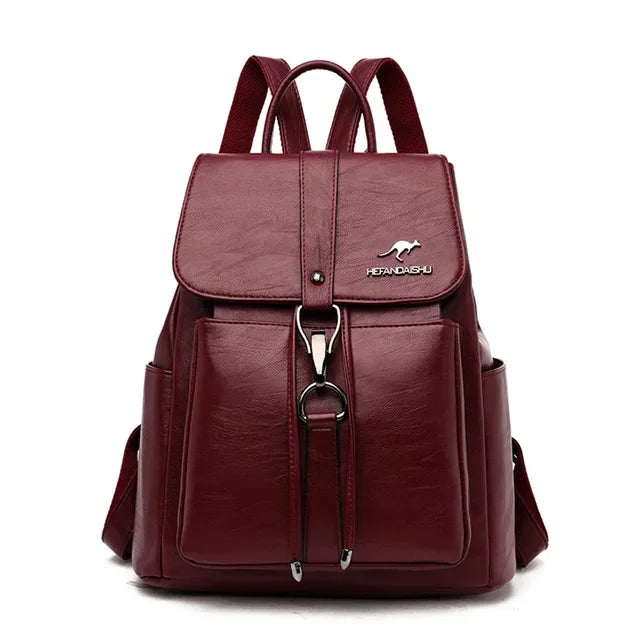 Damen Lederrucksack – Weich, lässig & ideal für Schule