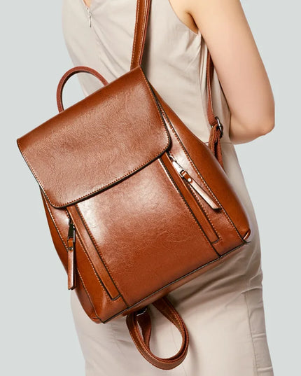 Leder Rucksack Damen: Schultertasche & Laptopfach – Echtleder