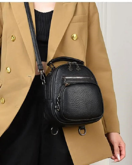 Weicher Lederrucksack für Damen – Rucksack, Schulter- & Umhängetasche