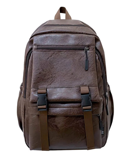Klassischer Laptop Rucksack aus Leder-Optik für Damen & Herren