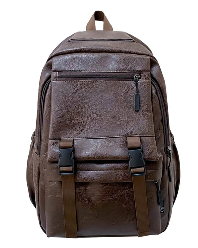 Klassischer Laptop Rucksack aus Leder-Optik für Damen & Herren