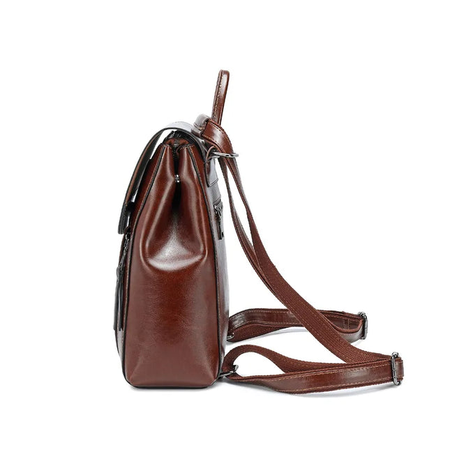 Damen Leder Rucksack & Umhängetasche – Vielseitig für Alltag & Schule