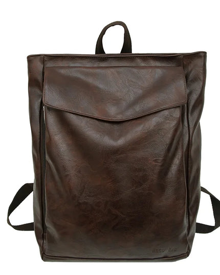 Großer Vintage Leder Rucksack für Damen – Grün, Y2K Style für Reise & Schule