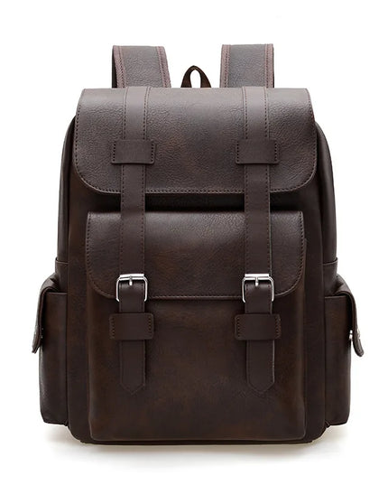 Vintage Leder Rucksack mit Schnalle – Geräumiger Begleiter für Reisen