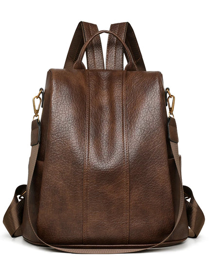 Diebstahlsicherer Lederrucksack für Damen – Geräumig & Weich
