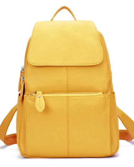 Zency Damen Lederrucksack Schwarz-Weiß – Diebstahlsicher & Geräumig