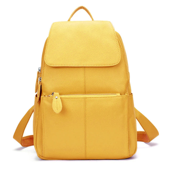 Zency Damen Lederrucksack Schwarz-Weiß – Diebstahlsicher & Geräumig