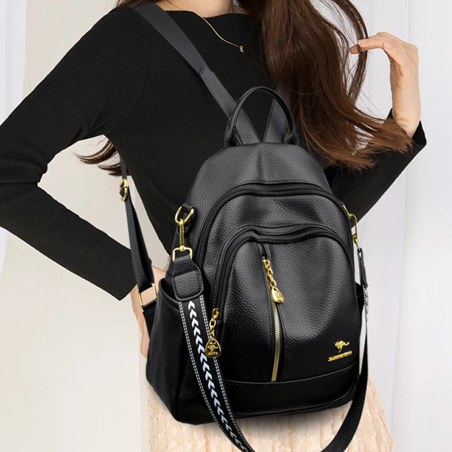 Vintage Leder Rucksack Damen – Geräumiger Begleiter für Alltag & Reise