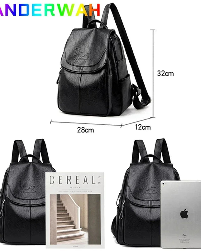 Damen Leder Rucksack – Weich, Modisch & Vielseitig für Alltag & Schule