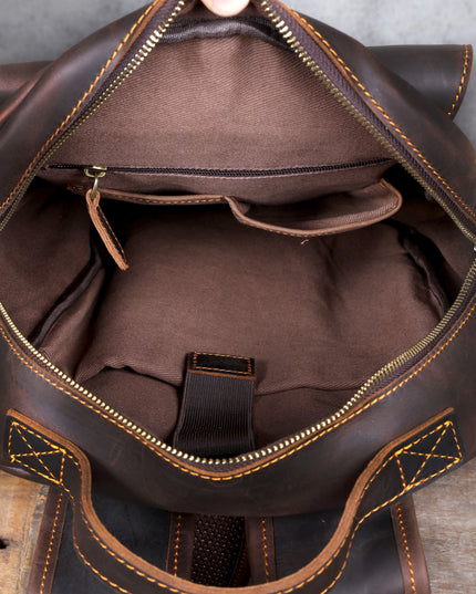 Vintage Leder Rucksack für Laptop & Reisen | Crazy-Horse Leder