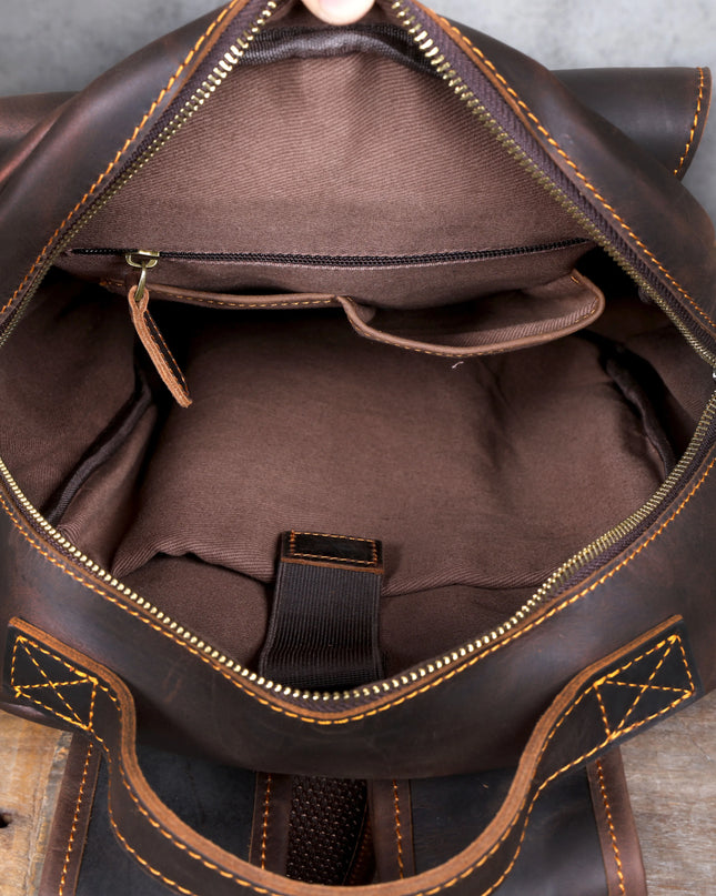 Vintage Leder Rucksack für Laptop & Reisen | Crazy-Horse Leder