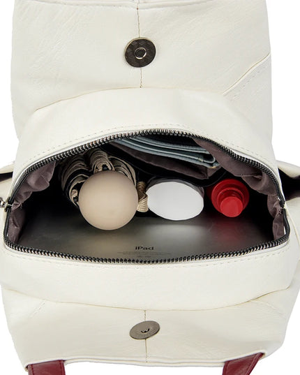 Damen Lederrucksack mit Reißverschluss – Perfekt für Reisen & Alltag