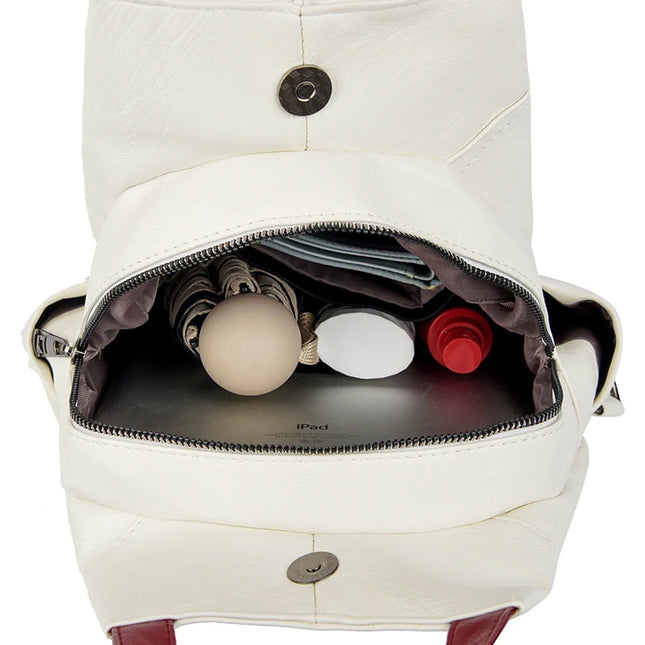 Eleganter Damen Leder Rucksack – Ideal für Alltag, Uni & Reisen