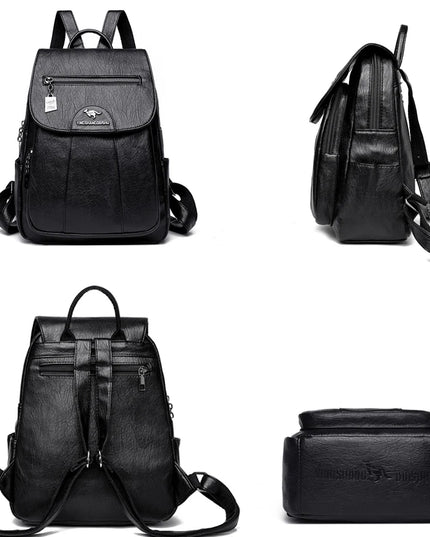 Damen Leder Rucksack Vintage – Weich, vielseitig, 5 Farben