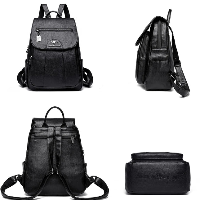 Damen Leder Rucksack Vintage – Weich, vielseitig, 5 Farben