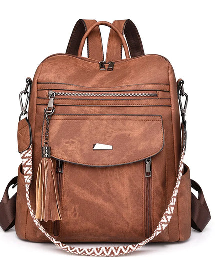 PU-Leder Rucksack Damen – Retro, wasserdicht, sicher & geräumig