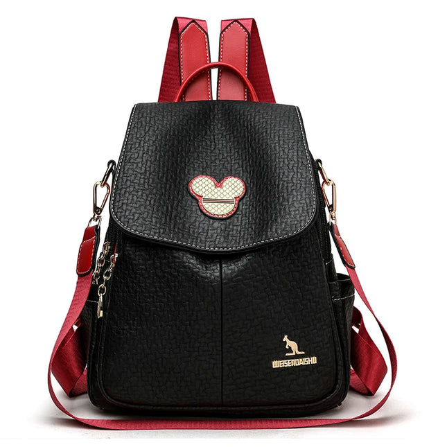 Eleganter Leder Rucksack für Damen – Ideal für Alltag & Reise