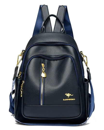 Vintage Leder Rucksack für Damen – Groß & Praktisch für Schule & Reise