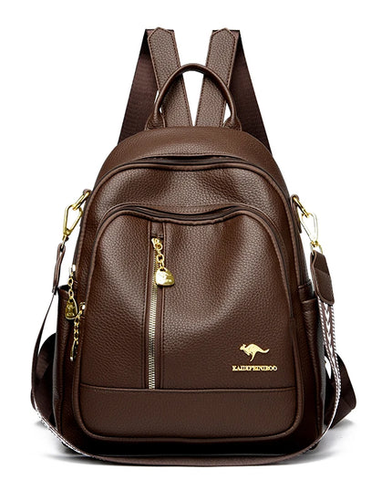 Vintage Leder Rucksack Damen – Geräumiger Begleiter für Alltag & Reise