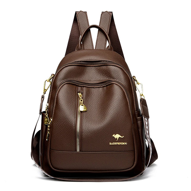 Vintage Leder Rucksack Damen – Geräumiger Begleiter für Alltag & Reise