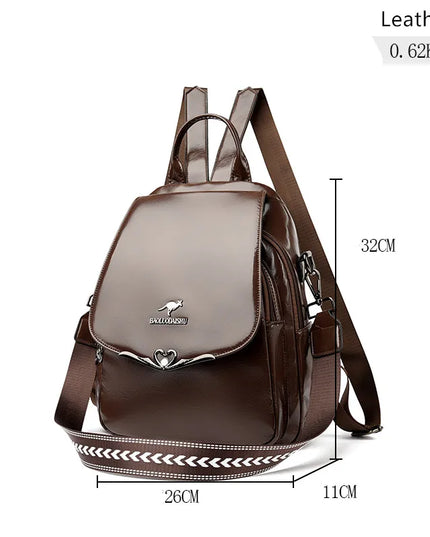 Vintage Lederrucksack Damen: Geräumig & Vielseitig als Schultertasche