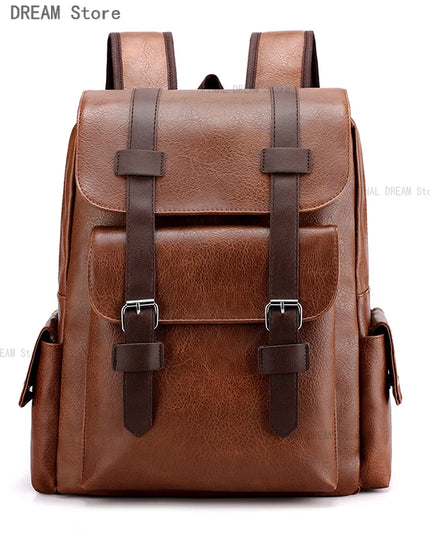 Vintage Rucksack im Leder-Look mit Schnallen – Dein Begleiter für unterwegs