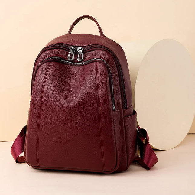 Vintage Leder Rucksack Damen – Groß, für Alltag & Reise