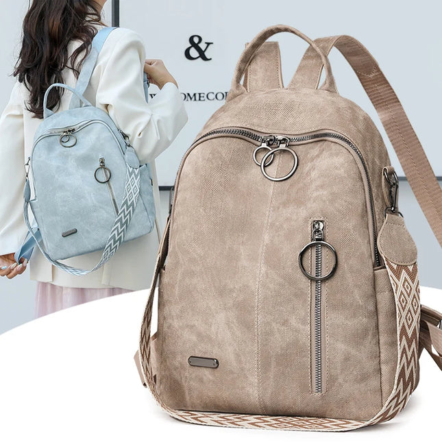 Eleganter Leder Rucksack für Damen – Dein Begleiter für Alltag & Schule