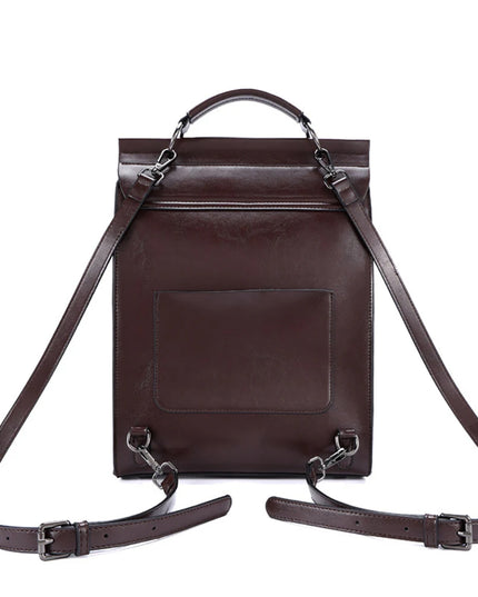 Damen Leder Rucksack – Vielseitige Umhängetasche & Laptop Daypack