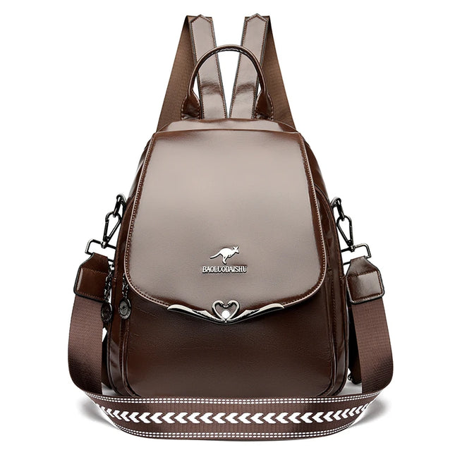 Vintage Leder Rucksack Damen – Geräumig & Vielseitig als Tote Bag
